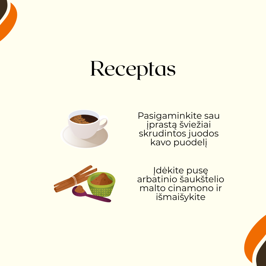 kava su cinamonu receptas