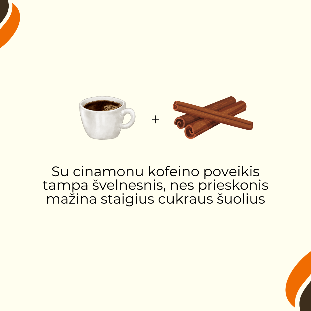 cinamonas ir kofeinas 
