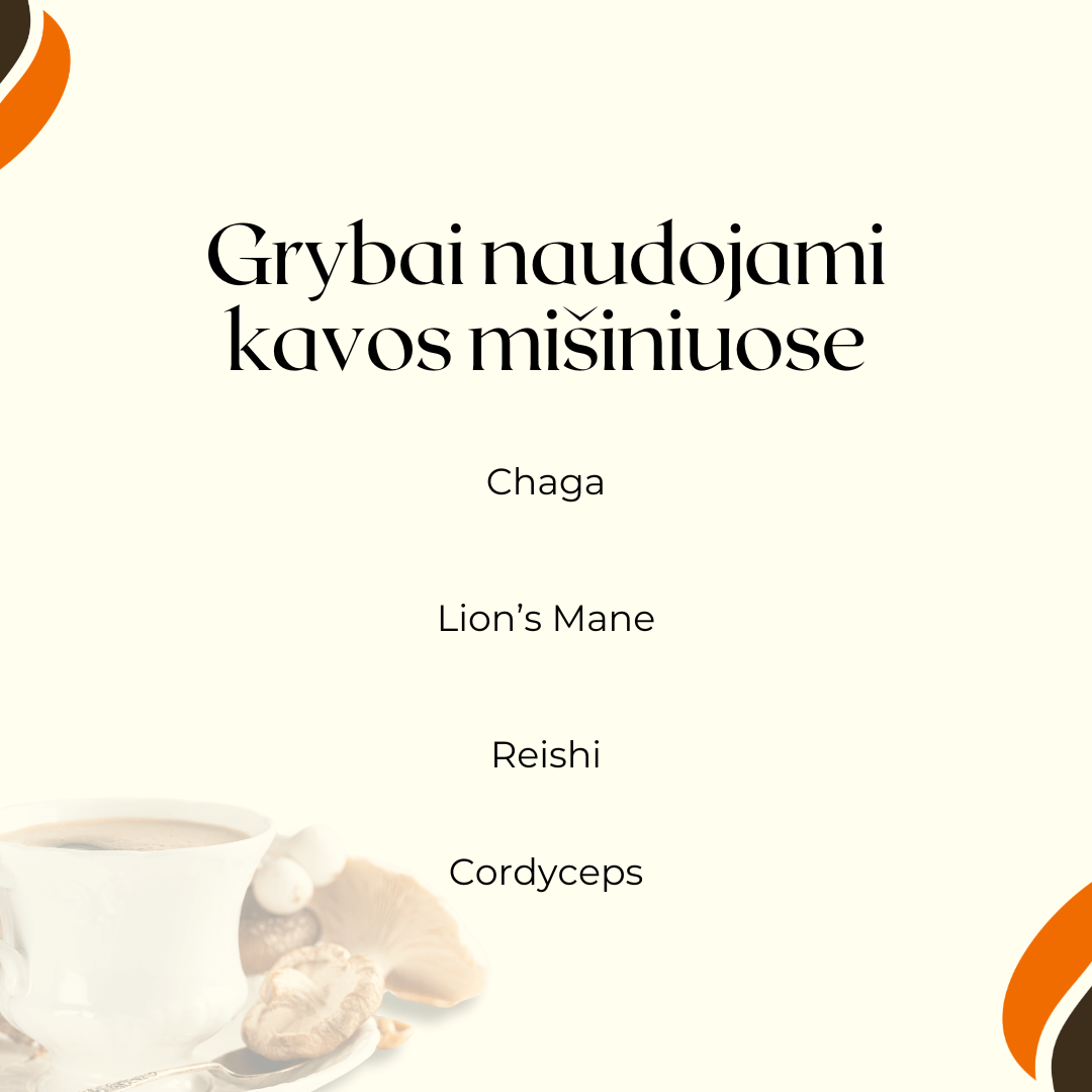 grybai kavos misiniuose