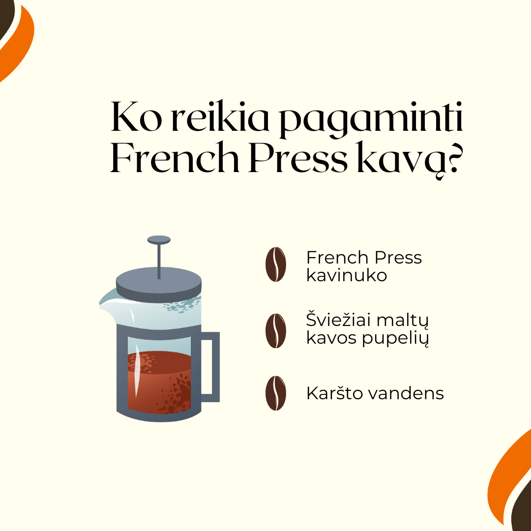 ko reikia french press paruosti