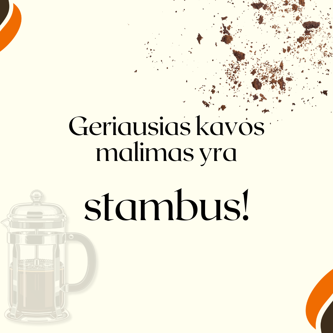 koks rupumas tinkamas french press