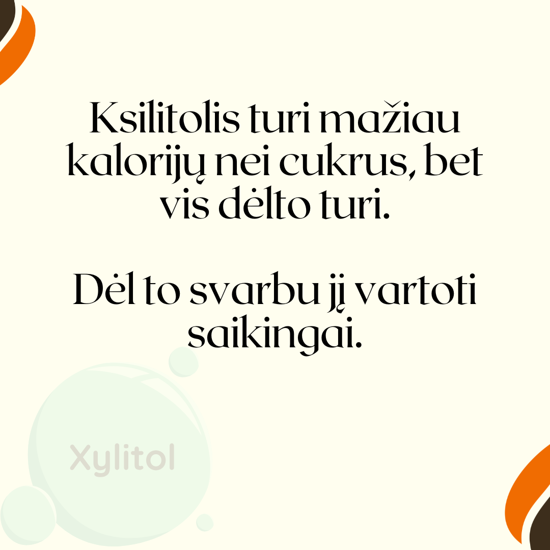ksilitolis ir cukrus