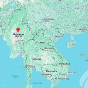 Mianmaras zemelapyje